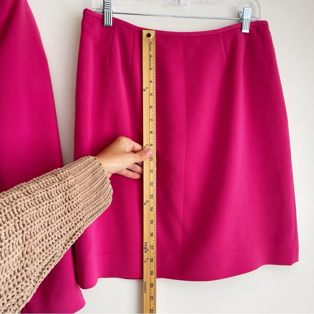 Le Suit Barbie pink skirt suit set blazer pencil bright retro corporate feminine - Picture 8 of 11